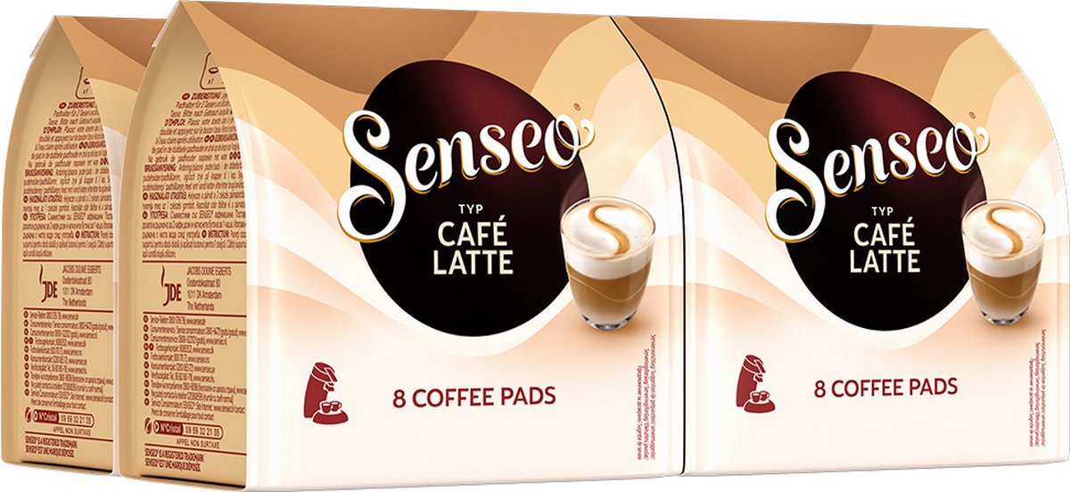 Senseo Café Latte Koffiepads - Intensiteit 2/9 - 4 x 8 pads (8711000300107)