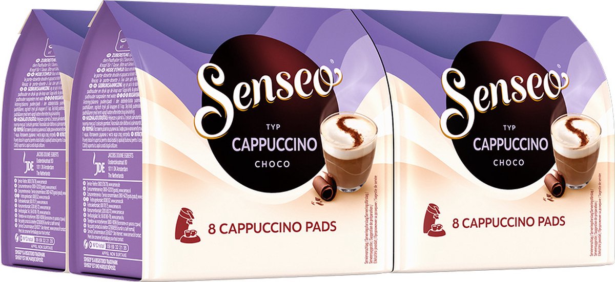 Senseo Cappuccino Choco Koffiepads - Intensiteit 2/9 - 4 x 8 pads (8711000300077)
