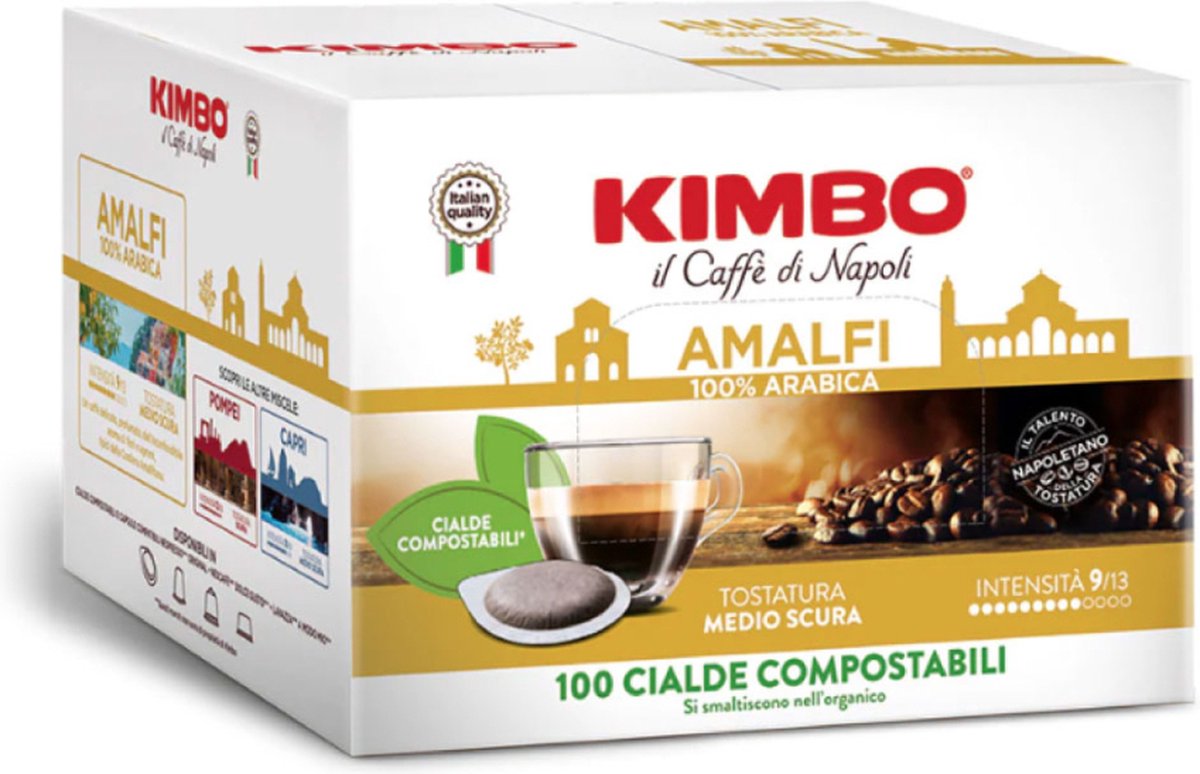 Kimbo - ESE Servings - Amalfi 100% Arabica (100 st.) - Koffiepads 44mm (8002200143268)