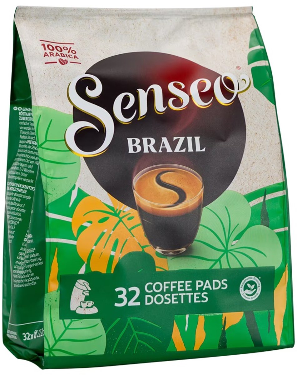 Senseo Brazil Koffiepads 100% Arabica 4 x 32 Pads (8711000552247)