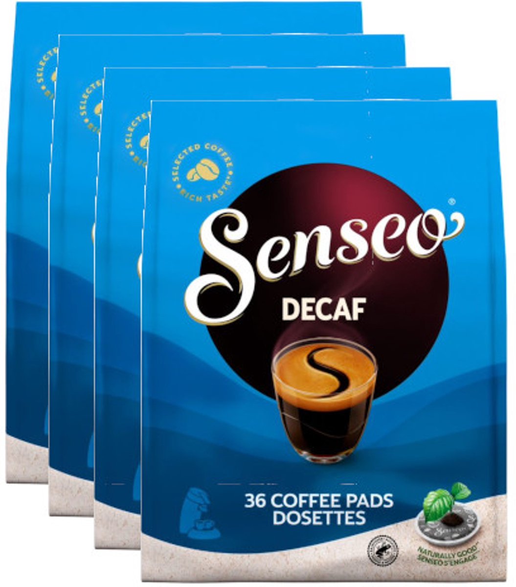Douwe Egberts Senseo Decaf - Multipack - 144 Koffiepads (4x36 Koffiepads) (5903246656473)