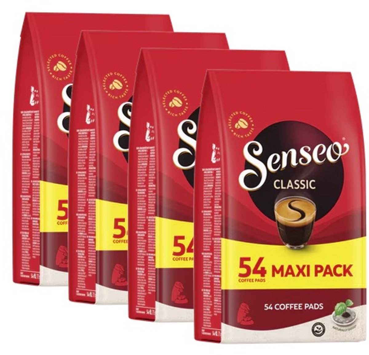 Senseo Classic Koffiepads - Voordeelverpakking - 216 (4x54) koffiepads (0072323050772)