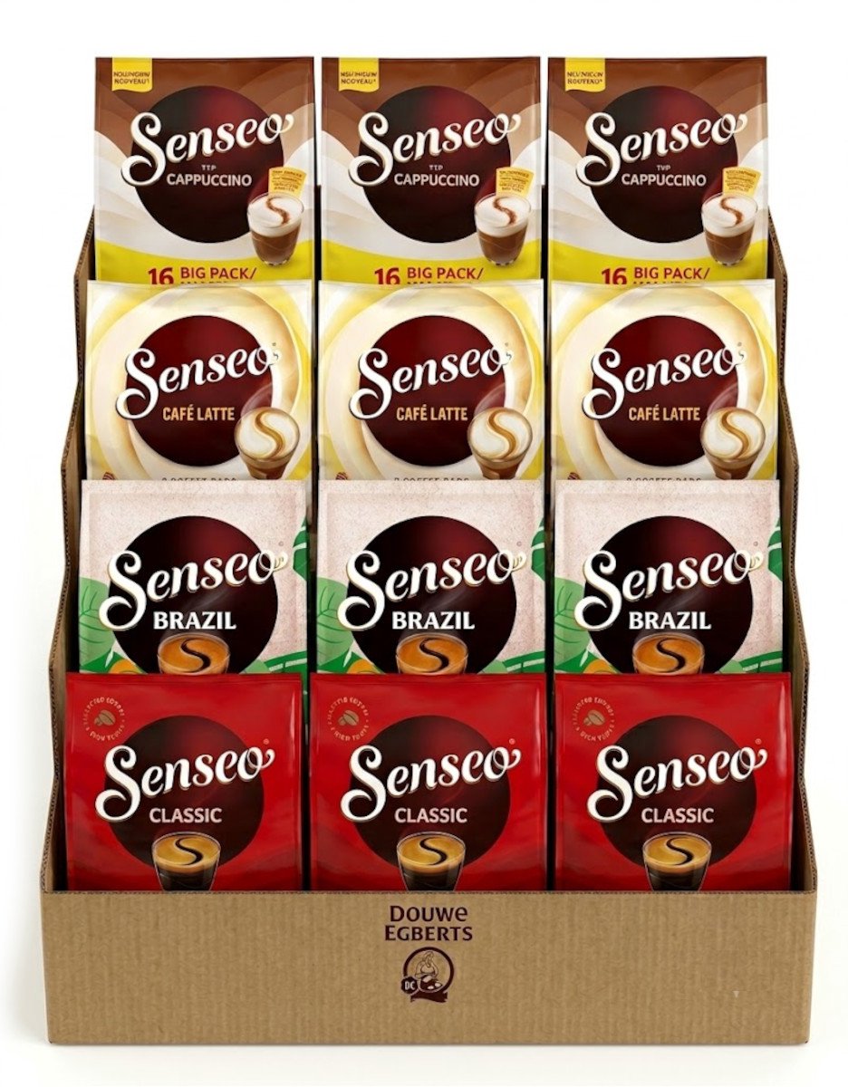 Senseo Proefpakket Cappuccino Cafe Latte Brazil Classic - 4 Verschillende Smaken - 276 Koffiepads (5903900082334)