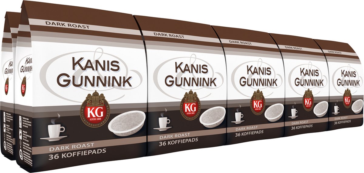 Kanis & Gunnink Dark Roast koffiepads - 10 x 36 pads (8711000246887)