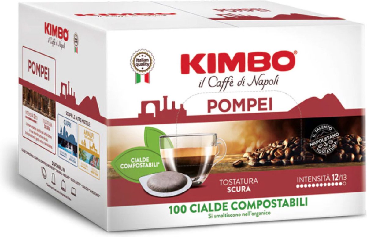 Kimbo - ESE Servings - Pompei (100 st.) - Koffiepads 44mm (8002200143282)