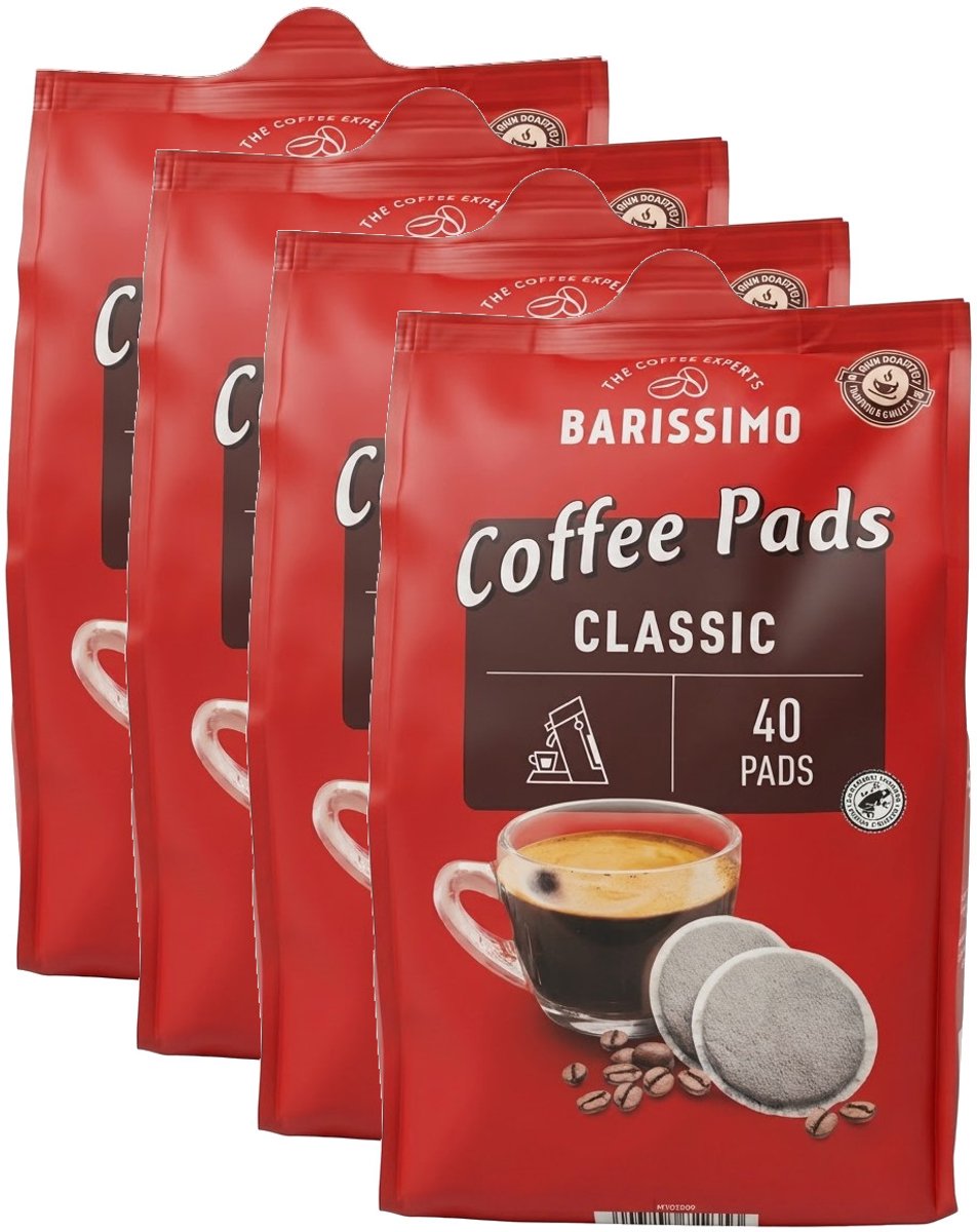 Barissimo Classic - Multipack - 160 (4x40) Koffiepads Compatibel met Senseo (5902605213548)