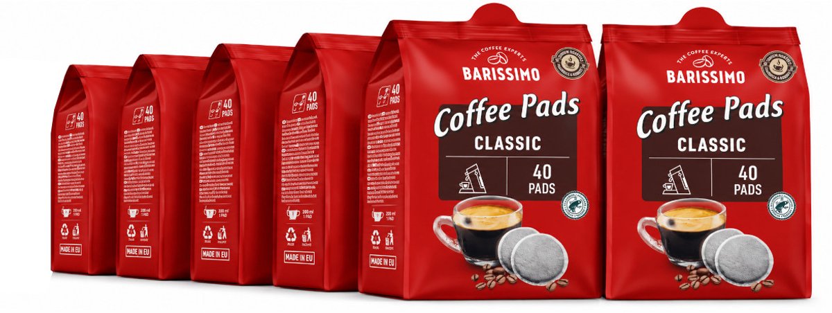 Barissimo Classic - Multipack - 400 (10x40) Koffiepads Compatibel met Senseo (5906482360197)