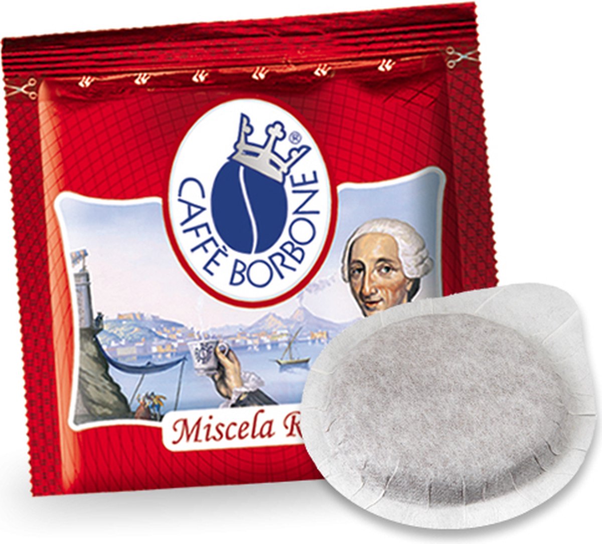 Caffè Borbone Rossa - ESE Koffiepads - 50 stuks - Composteerbaar / 100% biologisch afbreekbaar (8034028330810)